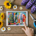 Cubist Holiday Abstract Mural Wallpaper — Modern Color Block Mural Wallpaper - room preview 03