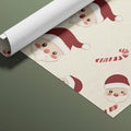 Santa and Candy Cane Mural Wallpaper — Whimsical Holiday Pattern Mural Wallpaper - room preview 03