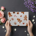 Watercolor Gingerbread and Candy Holiday Mural Wallpaper - room preview 03