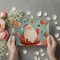 Jolly Santa Illustration Mural Wallpaper — Whimsical Holiday Charm Mural Wallpaper - room preview 03