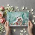Snowy Elf Cottage Winter Mural Wallpaper — Whimsical Storybook Scene Mural Wallpaper - room preview 03