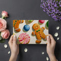 Gingerbread and Ornament Holiday Illustration Mural Wallpaper - room preview 03
