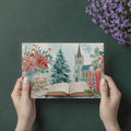 Winter Storybook Holiday Floral Mural Wallpaper - room preview 03