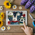 Cozy Holiday Critters Mural Wallpaper — Whimsical Festive Pattern Mural Wallpaper - room preview 03
