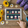 Festive Cat Knit Mural Wallpaper — Whimsical Holiday Striped Pattern Mural Wallpaper - room preview 03