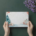 Watercolor Winter Village Mural Wallpaper — Festive Holiday Charm Mural Wallpaper - room preview 03