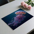 Bioluminescent Jellyfish Mural Wallpaper — Deep Sea Drama Mural Wallpaper - room preview 03