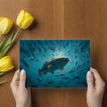 Swirling Grouper School Mural Wallpaper — Dynamic Marine Art Mural Wallpaper - room preview 03