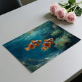 Clownfish Reef Mural Wallpaper — Impressionistic Aquatic Art Mural Wallpaper - room preview 03