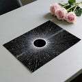 Radial Light Burst Mural Wallpaper — High-Contrast Geometric Abstract Mural Wallpaper - room preview 03