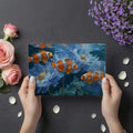 Clownfish and Blue Bloom Mural Wallpaper — Surreal Underwater Art Mural Wallpaper - room preview 03