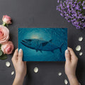 Abyssal Fish Mural Wallpaper — Swirling Impressionistic Marine Design Mural Wallpaper - room preview 03