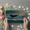 Whale Fluke Coastal Mural Wallpaper — Sunset Ocean Landscape Mural Wallpaper - room preview 03