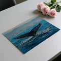 Humpback Whale and City Skyline Mural Wallpaper —Coastal Realism Mural Wallpaper - room preview 03