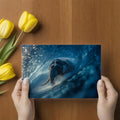 Elephant Surfing Barrel Wave Mural Wallpaper — Energetic Surrealism Mural Wallpaper - room preview 03