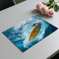 Submerged Surfer Mural Wallpaper — Dynamic Ocean Wave Mural Wallpaper - room preview 03