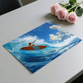 Coastal Surfer Oil Painting Mural Wallpaper — Expressive Ocean Art Mural Wallpaper - room preview 03