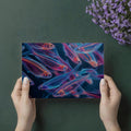 Neon Bioluminescent School of Fish Mural Wallpaper - room preview 03