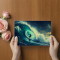 Barrel Wave Surfer Mural Wallpaper — Dramatic Ocean Art Mural Wallpaper - room preview 03