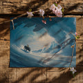 Elephant Surfing Barrel Mural Wallpaper — Expressive Oil Painting Mural Wallpaper - room preview 03
