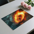 Fiery Barrel Wave Surfing Mural Wallpaper — High-Impact Action Mural Wallpaper - room preview 03