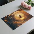 Surfer inside Golden Ocean Wave Mural Wallpaper - room preview 03