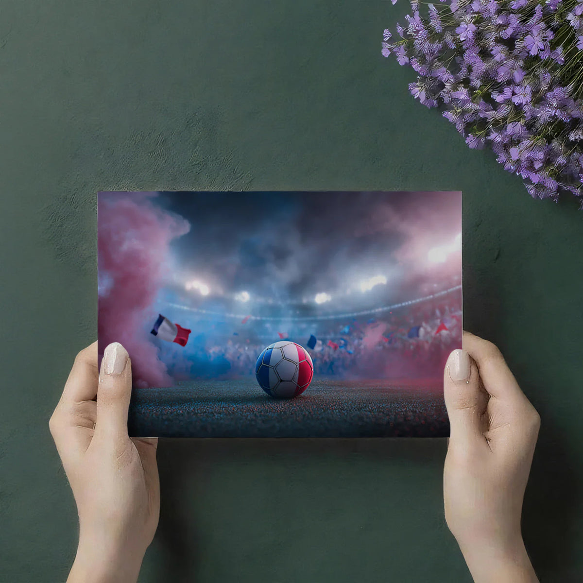 French Stadium Smoke Mural Wallpaper — Cinematic Sports Drama Mural Wallpaper - room preview 03
