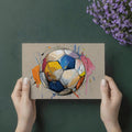 Abstract Soccer Ball Mural Wallpaper — Vibrant Sketch Art Mural Wallpaper - room preview 03