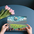 Cartoon Soccer Stadium Panorama Mural Wallpaper — Whimsical Sport Art Mural Wallpaper - room preview 03