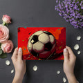 Dynamic Soccer Ball Mural Wallpaper — Artistic Brushstroke Design Mural Wallpaper - room preview 03