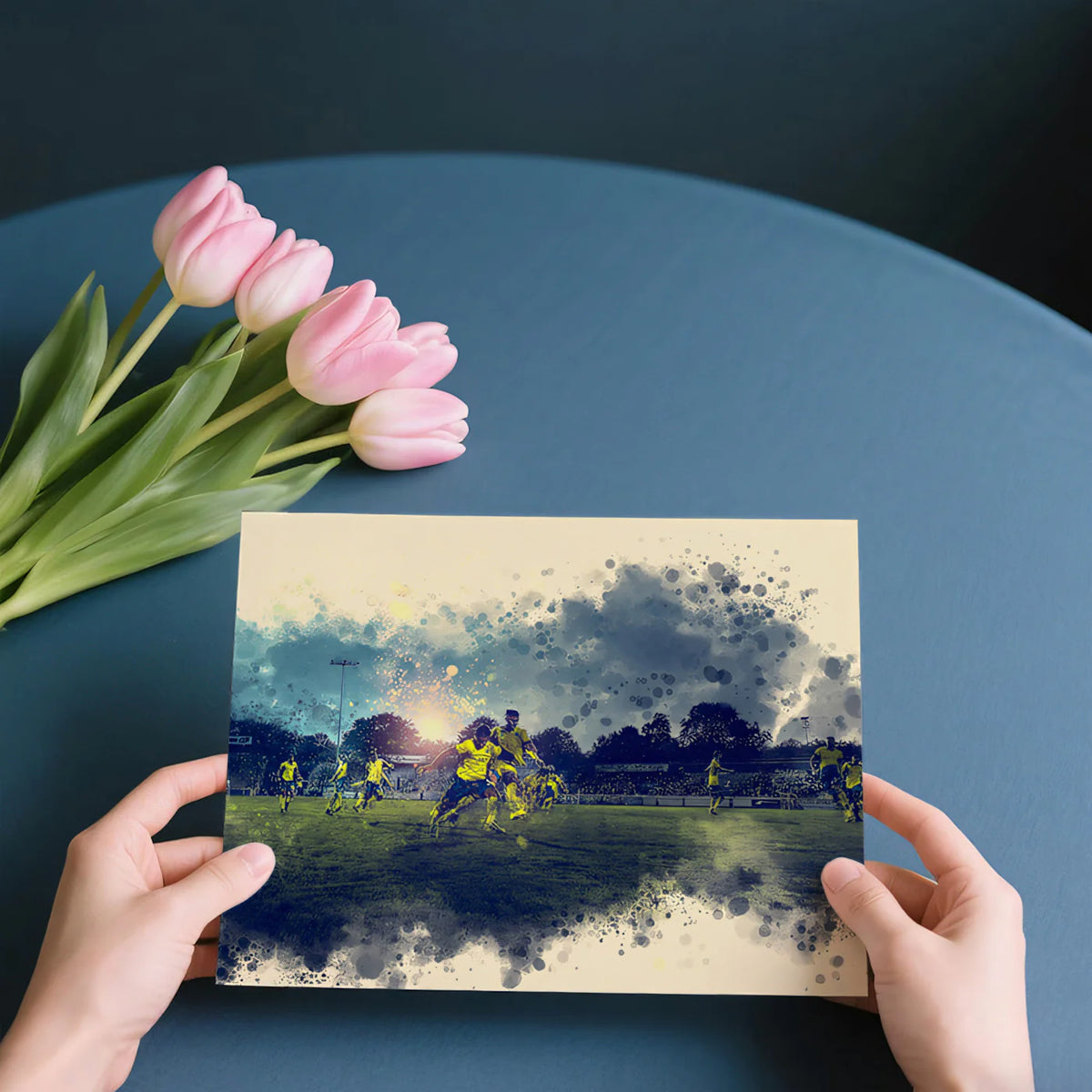 Cinematic Soccer Match Mural Wallpaper — Artistic Sports Scene Mural Wallpaper - room preview 03