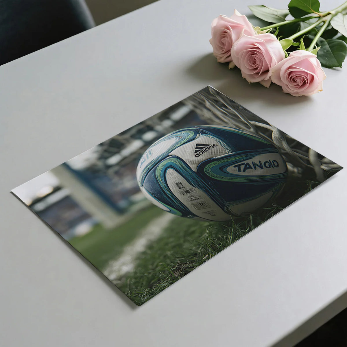 Tango Soccer Ball Close-Up Mural Wallpaper — Cinematic Sports Style Mural Wallpaper - room preview 03