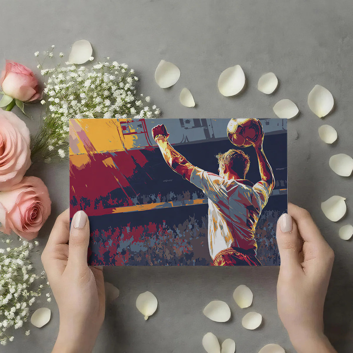 Victory Stadium Abstract Mural Wallpaper — Expressive Brushwork Mural Wallpaper - room preview 03