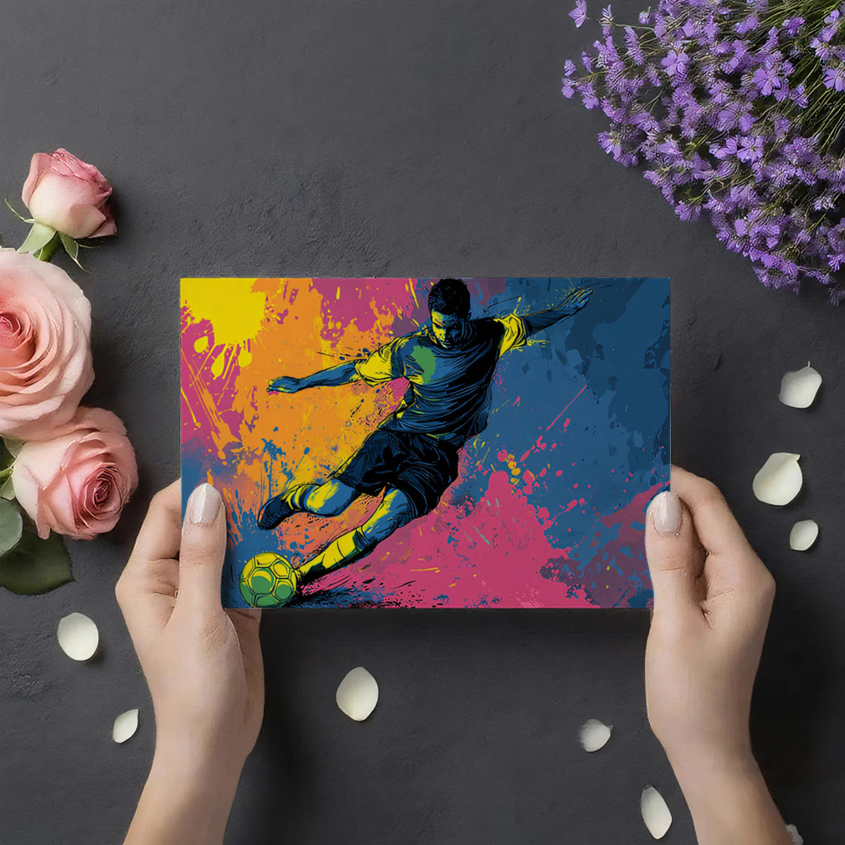 Striker Motion Mural Wallpaper — High-Energy Pop Art Mural Mural Wallpaper - room preview 03