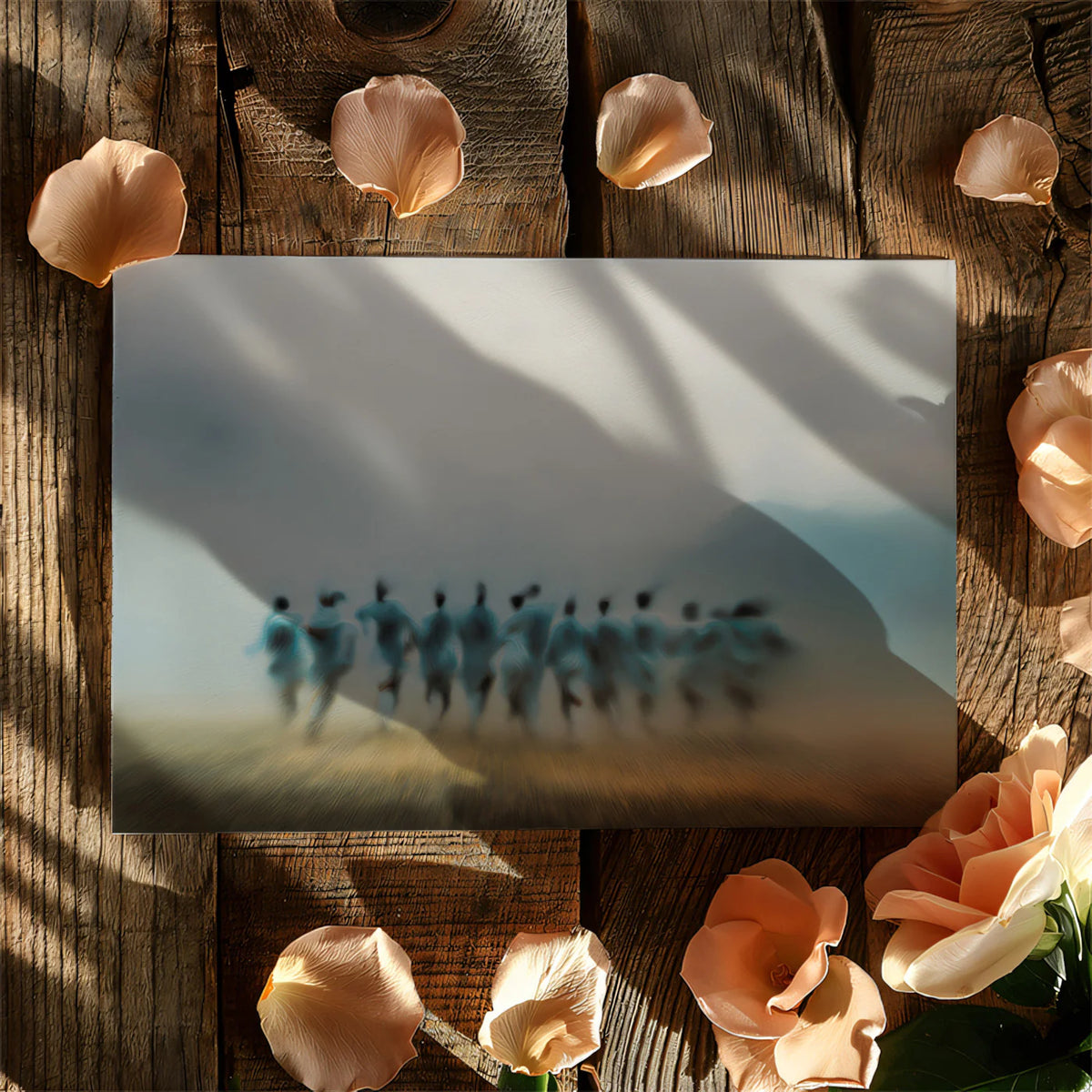 Blurred Soccer Players Mural Wallpaper — Abstract Athletic Motion Mural Wallpaper - room preview 03
