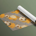 Distressed Soccer Ball Mural Wallpaper — Vintage Grunge Sports Pattern Mural Wallpaper - room preview 03