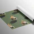 Flaming Soccer Ball Mural Wallpaper — Bold Graphic Sports Print Mural Wallpaper - room preview 03