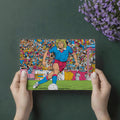 Retro Football Comic Mural Wallpaper — 80s Sports Illustration Mural Wallpaper - room preview 03