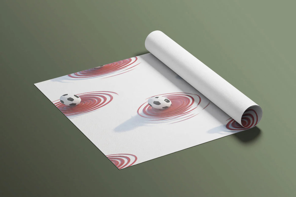 Soccer Ball Ripple Mural Wallpaper — Modern Graphic Sports Pattern Mural Wallpaper - room preview 03