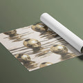 Metallic Gold Soccer Ball Pattern Mural Wallpaper — Luxe Liquid Mural Wallpaper - room preview 03