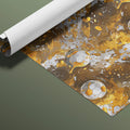 Golden Splatter Soccer Ball Mural Wallpaper — Sporty Modern Design Mural Wallpaper - room preview 03