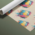 Sporty Soccer Ball Mural Wallpaper —Vibrant Retro Sketch Print Mural Wallpaper - room preview 03