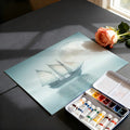 Asian Junk Ship in Mist Mural Wallpaper — Ethereal Seascape Mural Wallpaper - room preview 03