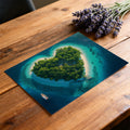Heart-Shaped Tropical Island Mural Wallpaper — Aerial Ocean View Mural Wallpaper - room preview 03