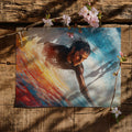 Surfer Barrel Wave Mural Wallpaper — Dynamic Coastal Action Scene Mural Wallpaper - room preview 03