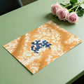 Stained Glass Mosaic Mural Wallpaper — Warm Amber Geometric Design Mural Wallpaper - room preview 03