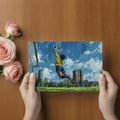 Goalkeeper Action Mural Wallpaper — Expressionist Urban Sport Design Mural Wallpaper - room preview 03
