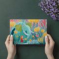 Fantasy Elephant and Meadow Mural Wallpaper — Whimsical Kids Art Mural Wallpaper - room preview 03