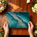 Aerial Turquoise Cove Aerial Mural Wallpaper — Coastal Calm Mural Wallpaper - room preview 03