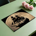 Full Moon Pirate Ship Mural Wallpaper — Cinematic Nautical Drama Mural Wallpaper - room preview 03